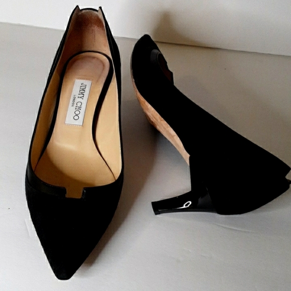 Jimmy Choo Shoes - JIMMY CHOO Suede and Leather Pumps